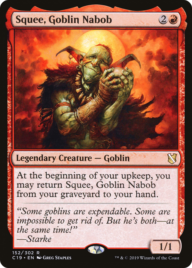 Squee, Goblin Nabob (C19-152) - Commander 2019 - Premium MTG Single from Wizards of the Coast - Just $0.25! Shop now at Game Crave Tournament Store