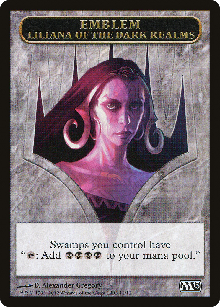 Liliana of the Dark Realms Emblem (TM13-011) - Magic 2013 Tokens - Premium MTG Single from Wizards of the Coast - Just $0.41! Shop now at Game Crave Tournament Store