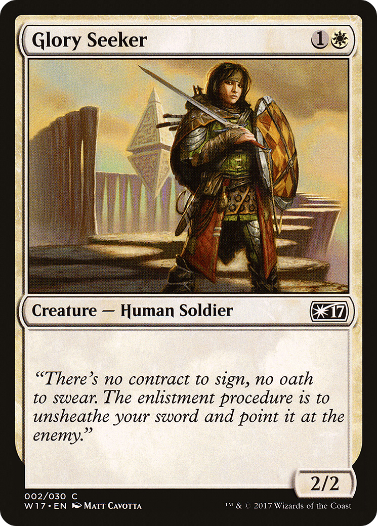 Glory Seeker (W17-002) - Welcome Deck 2017 - Premium MTG Single from Wizards of the Coast - Just $0.25! Shop now at Game Crave Tournament Store