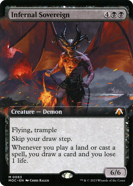 Infernal Sovereign (MOC-083) - March of the Machine Commander: (Extended Art) - Premium MTG Single from Wizards of the Coast - Just $0.58! Shop now at Game Crave Tournament Store