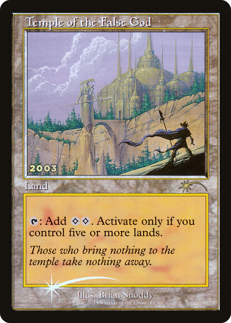 Temple of the False God (P30A-011) - 30th Anniversary Play Promos Foil - Premium MTG Single from Wizards of the Coast - Just $0.26! Shop now at Game Crave Tournament Store