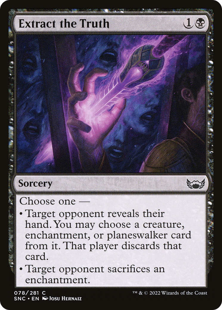 Extract the Truth (SNC-078) - Streets of New Capenna - Premium MTG Single from Wizards of the Coast - Just $0.25! Shop now at Game Crave Tournament Store