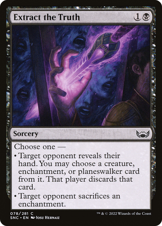 Extract the Truth (SNC-078) - Streets of New Capenna - Premium MTG Single from Wizards of the Coast - Just $0.25! Shop now at Game Crave Tournament Store