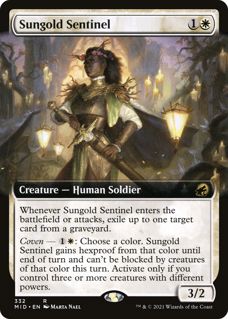 Sungold Sentinel (MID-332) - Innistrad: Midnight Hunt: (Extended Art) Foil - Premium MTG Single from Wizards of the Coast - Just $0.25! Shop now at Game Crave Tournament Store