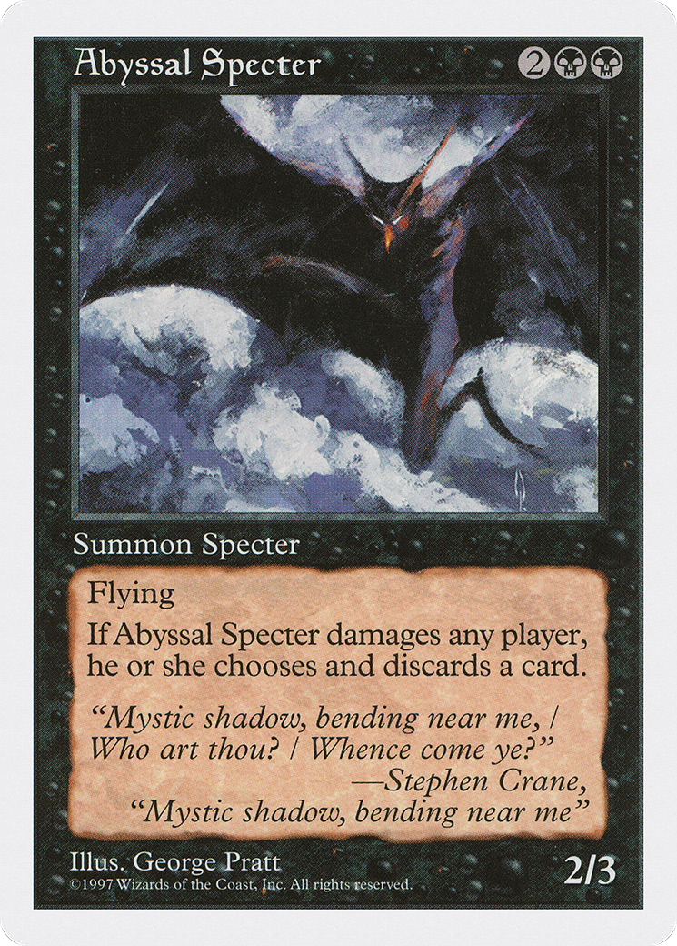 Abyssal Specter (5ED-139) - Fifth Edition - Premium MTG Single from Wizards of the Coast - Just $0.25! Shop now at Game Crave Tournament Store