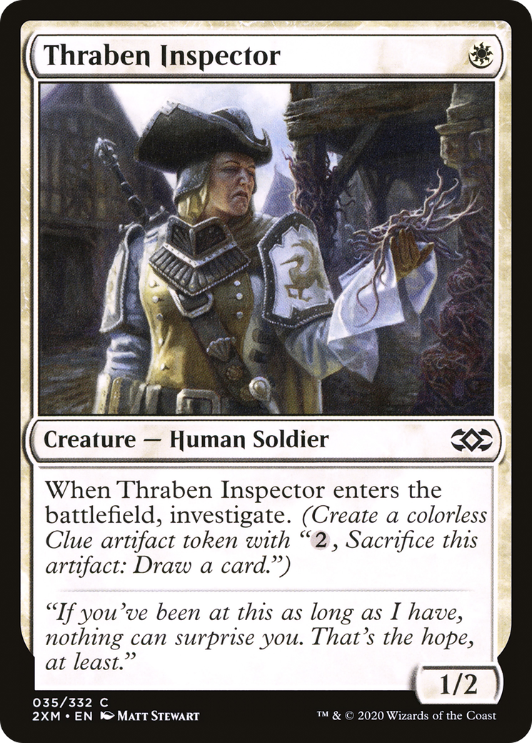 Thraben Inspector (2XM-035) - Double Masters - Premium MTG Single from Wizards of the Coast - Just $0.25! Shop now at Game Crave Tournament Store