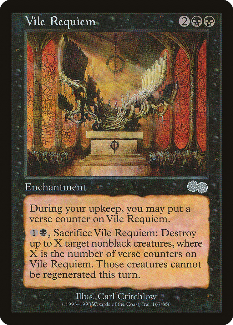 Vile Requiem (USG-167) - Urza's Saga - Premium MTG Single from Wizards of the Coast - Just $0.25! Shop now at Game Crave Tournament Store