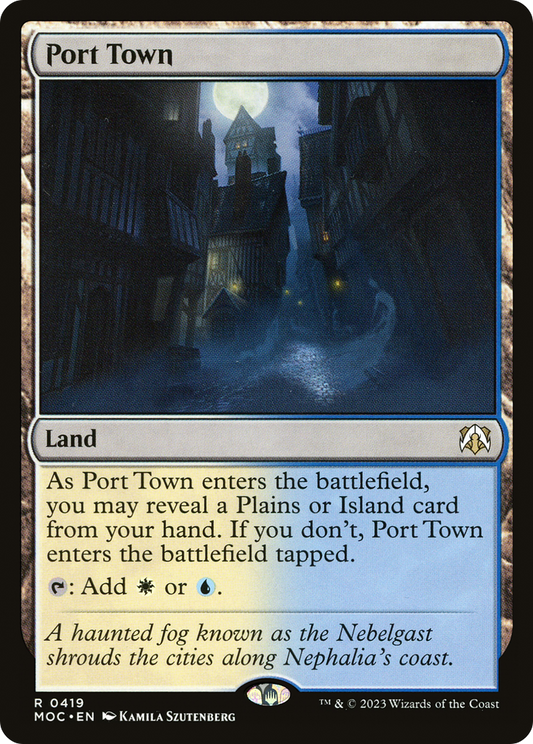 Port Town (MOC-419) - March of the Machine Commander - Premium MTG Single from Wizards of the Coast - Just $0.25! Shop now at Game Crave Tournament Store