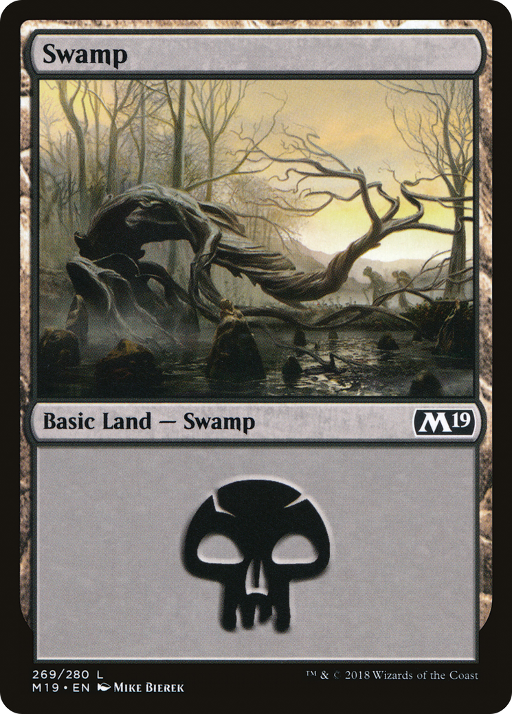 Swamp (M19-269) - Core Set 2019 Foil - Premium MTG Single from Wizards of the Coast - Just $0.08! Shop now at Game Crave Tournament Store
