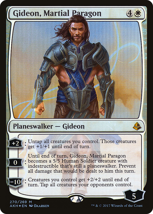Gideon, Martial Paragon (AKH-270) - Amonkhet Foil - Premium MTG Single from Wizards of the Coast - Just $0.30! Shop now at Game Crave Tournament Store