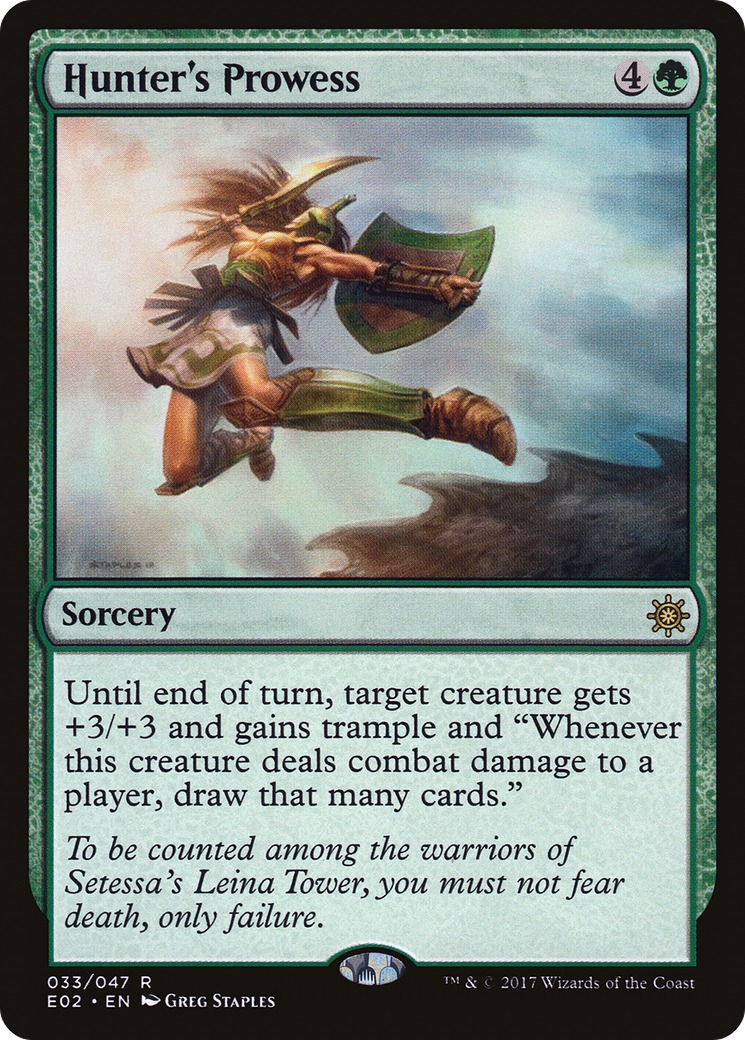 Hunter's Prowess (E02-033) - Explorers of Ixalan - Premium MTG Single from Wizards of the Coast - Just $0.19! Shop now at Game Crave Tournament Store