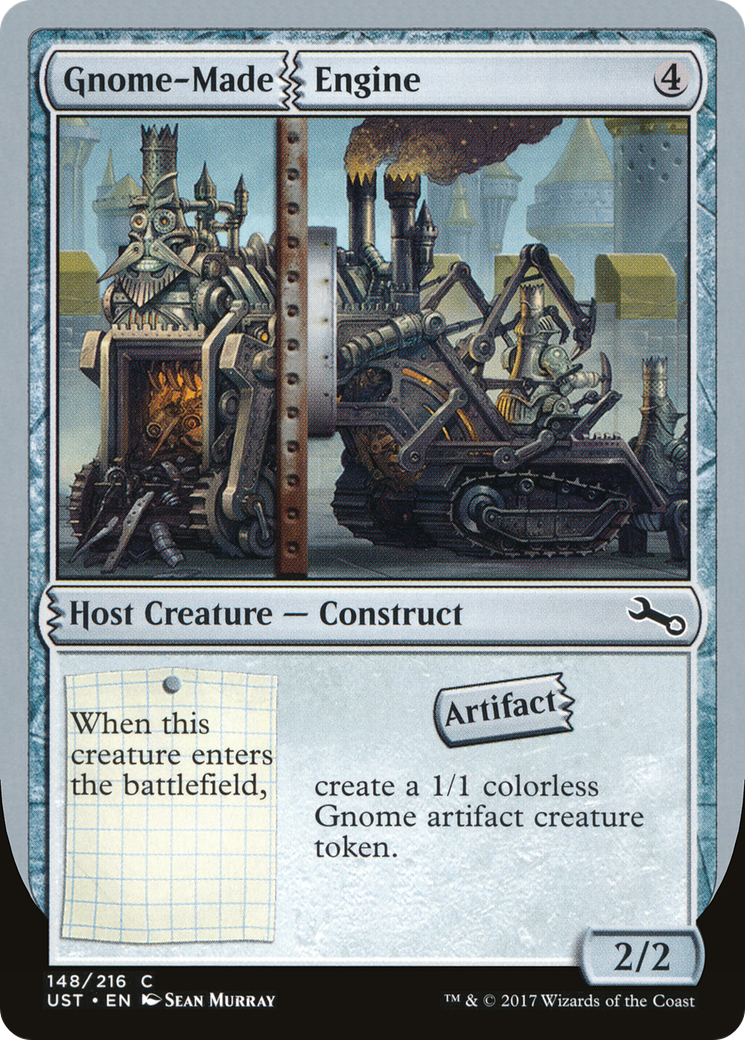 Gnome-Made Engine (UST-148) - Unstable Foil - Premium MTG Single from Wizards of the Coast - Just $0.08! Shop now at Game Crave Tournament Store