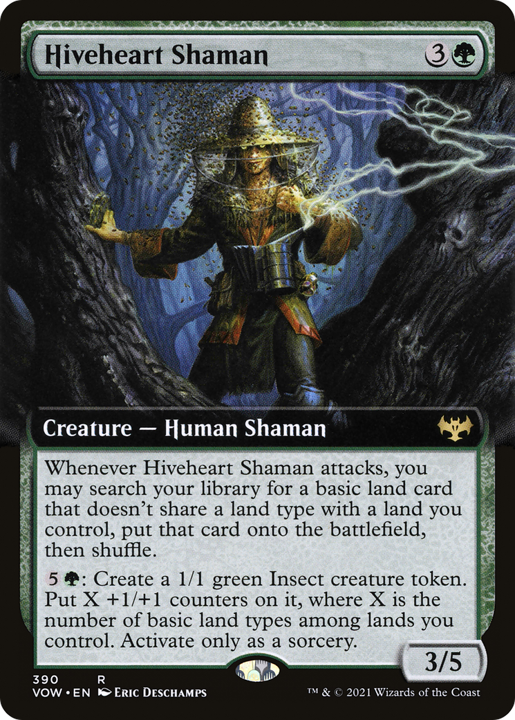 Hiveheart Shaman (VOW-390) - Innistrad: Crimson Vow: (Extended Art) Foil - Premium MTG Single from Wizards of the Coast - Just $0.08! Shop now at Game Crave Tournament Store