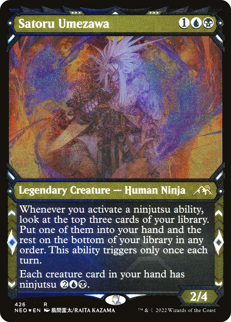 Satoru Umezawa (NEO-426) - Kamigawa: Neon Dynasty: (Showcase) Etched Foil - Premium MTG Single from Wizards of the Coast - Just $6.30! Shop now at Game Crave Tournament Store