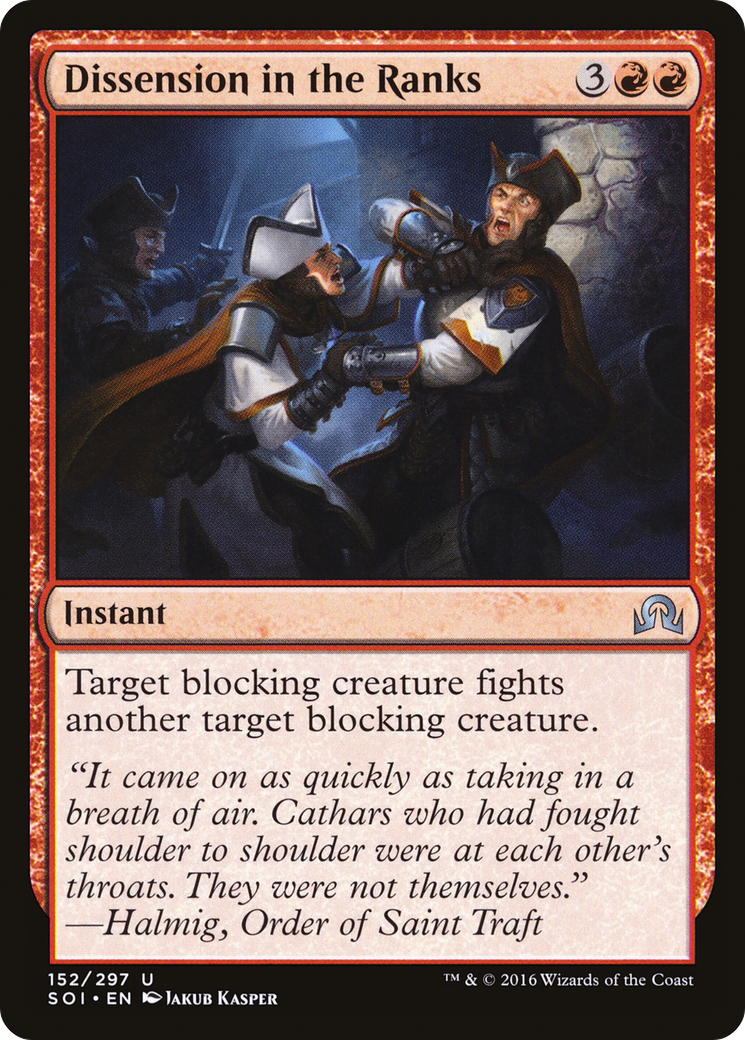 Dissension in the Ranks (SOI-152) - Shadows over Innistrad - Premium MTG Single from Wizards of the Coast - Just $0.08! Shop now at Game Crave Tournament Store