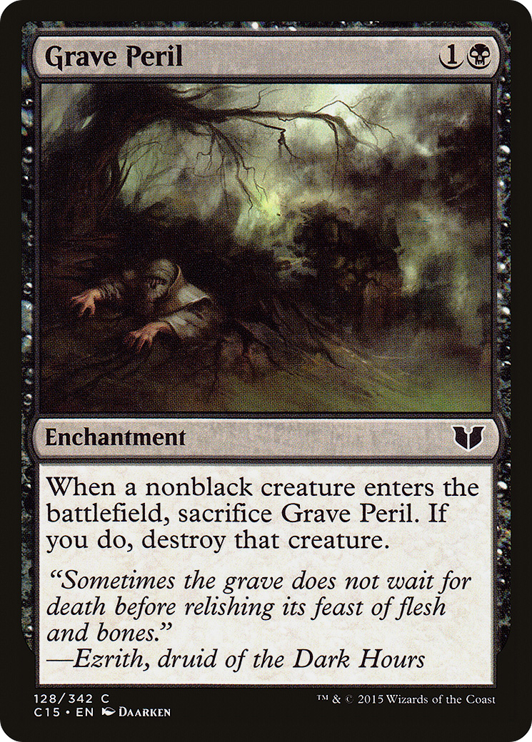 Grave Peril (C15-128) - Commander 2015 - Premium MTG Single from Wizards of the Coast - Just $0.25! Shop now at Game Crave Tournament Store