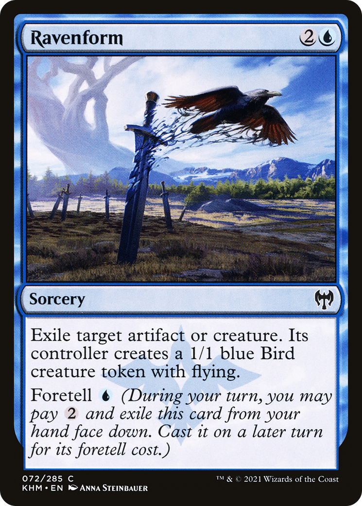 Ravenform (KHM-072) - Kaldheim Foil - Premium MTG Single from Wizards of the Coast - Just $0.67! Shop now at Game Crave Tournament Store