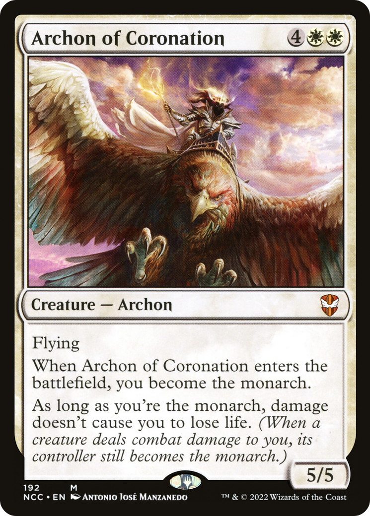 Archon of Coronation (NCC-192) - New Capenna Commander - Premium MTG Single from Wizards of the Coast - Just $0.10! Shop now at Game Crave Tournament Store