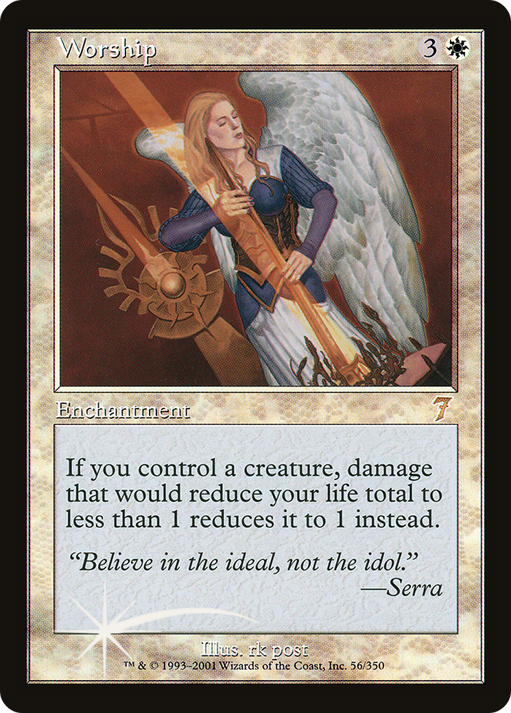 Worship (7ED-56★) - Seventh Edition Foil - Premium MTG Single from Wizards of the Coast - Just $11.95! Shop now at Game Crave Tournament Store