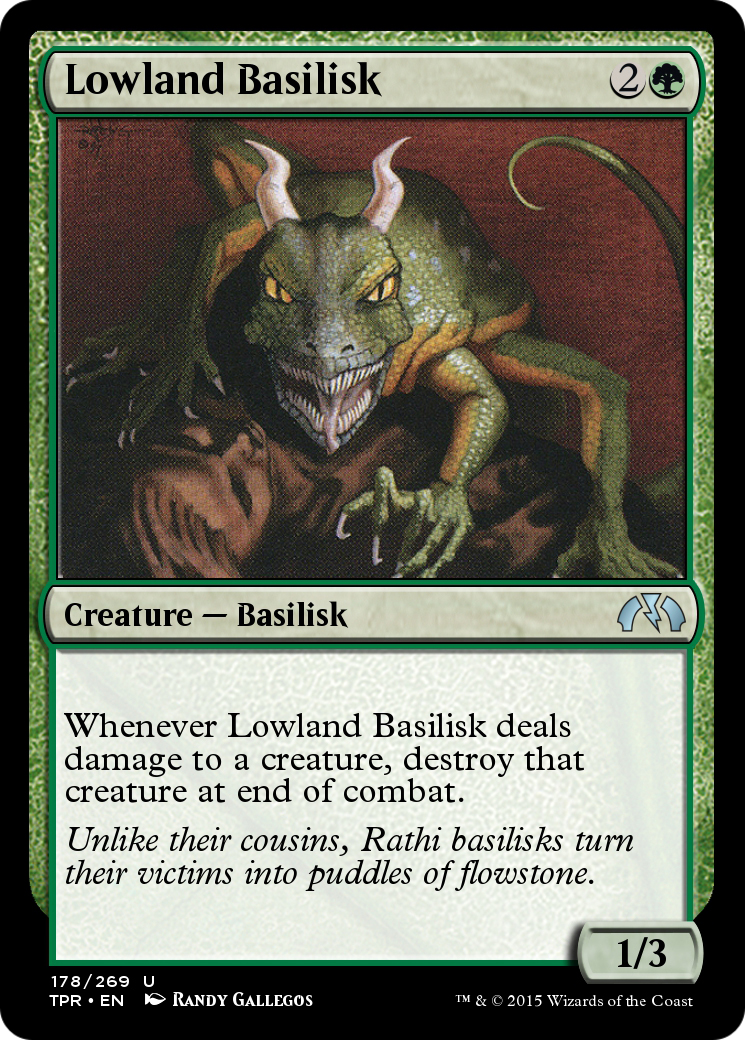 Lowland Basilisk (TPR-178) - Tempest Remastered Foil - Premium MTG Single from Wizards of the Coast - Just $0! Shop now at Game Crave Tournament Store