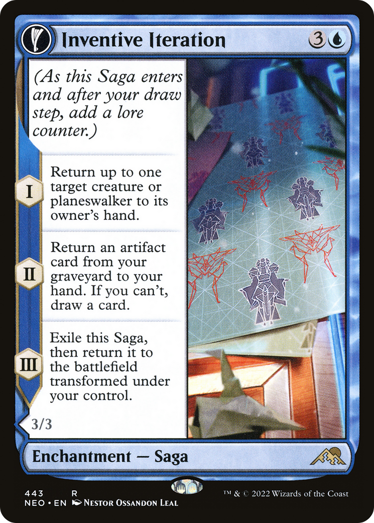 Inventive Iteration // Living Breakthrough (NEO-443) - Kamigawa: Neon Dynasty: (Extended Art, fandfc) - Premium MTG Single from Wizards of the Coast - Just $0.25! Shop now at Game Crave Tournament Store