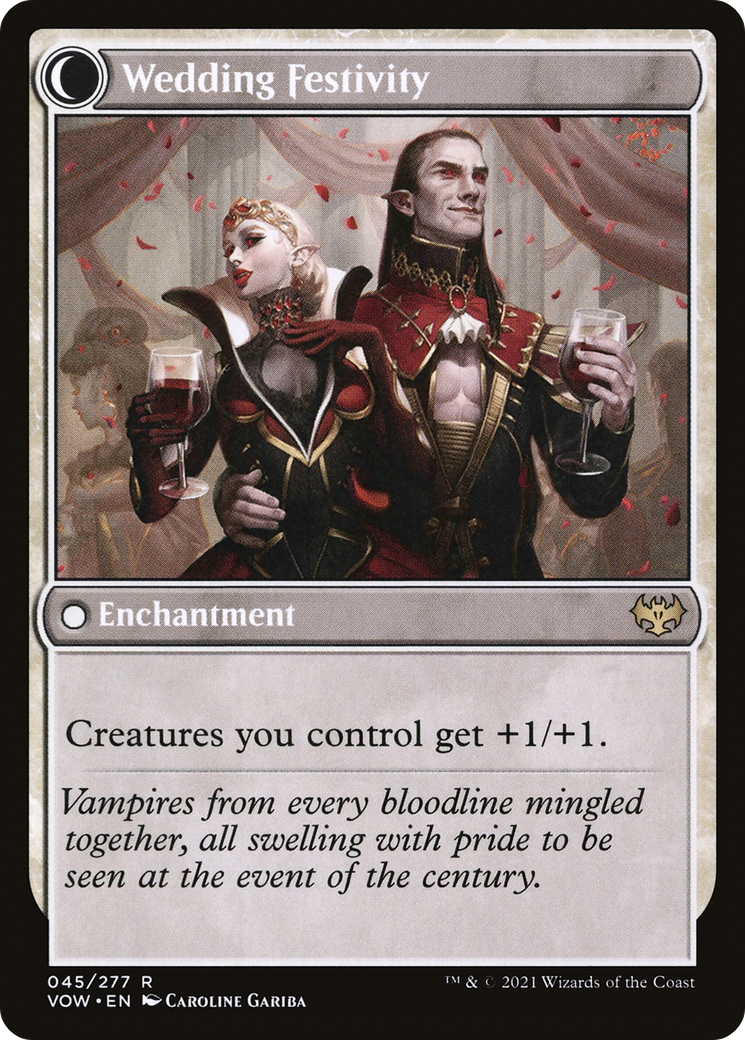Wedding Announcement // Wedding Festivity (VOW-045) - Innistrad: Crimson Vow: (Double Faced Transform) Foil - Premium MTG Single from Wizards of the Coast - Just $0.95! Shop now at Game Crave Tournament Store