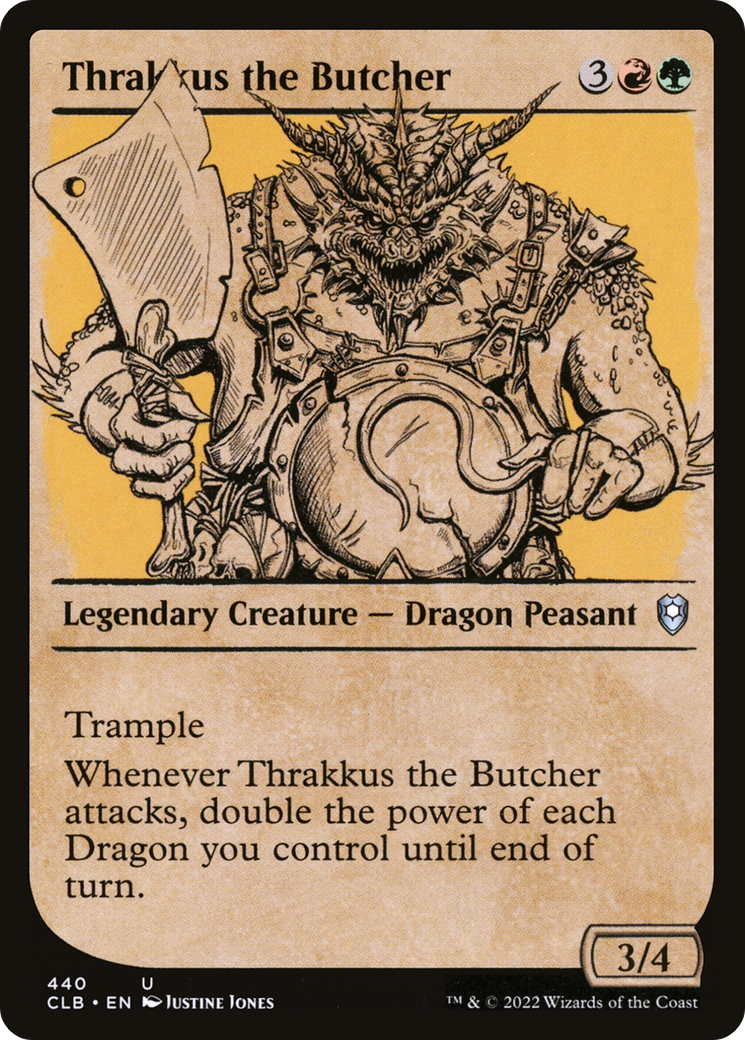 Thrakkus the Butcher (CLB-440) - Commander Legends: Battle for Baldur's Gate: (Showcase) Foil - Premium MTG Single from Wizards of the Coast - Just $0.08! Shop now at Game Crave Tournament Store