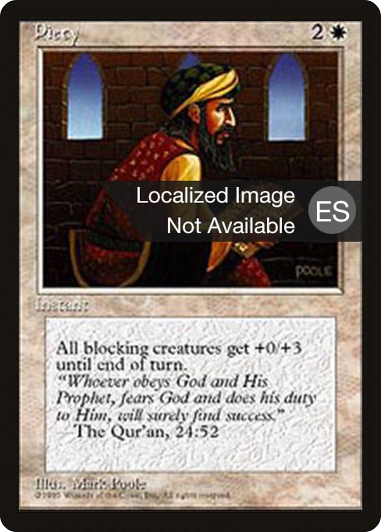 Piety (4BB-041) - Fourth Edition Foreign Black Border - Premium MTG Single from Wizards of the Coast - Just $0.12! Shop now at Game Crave Tournament Store