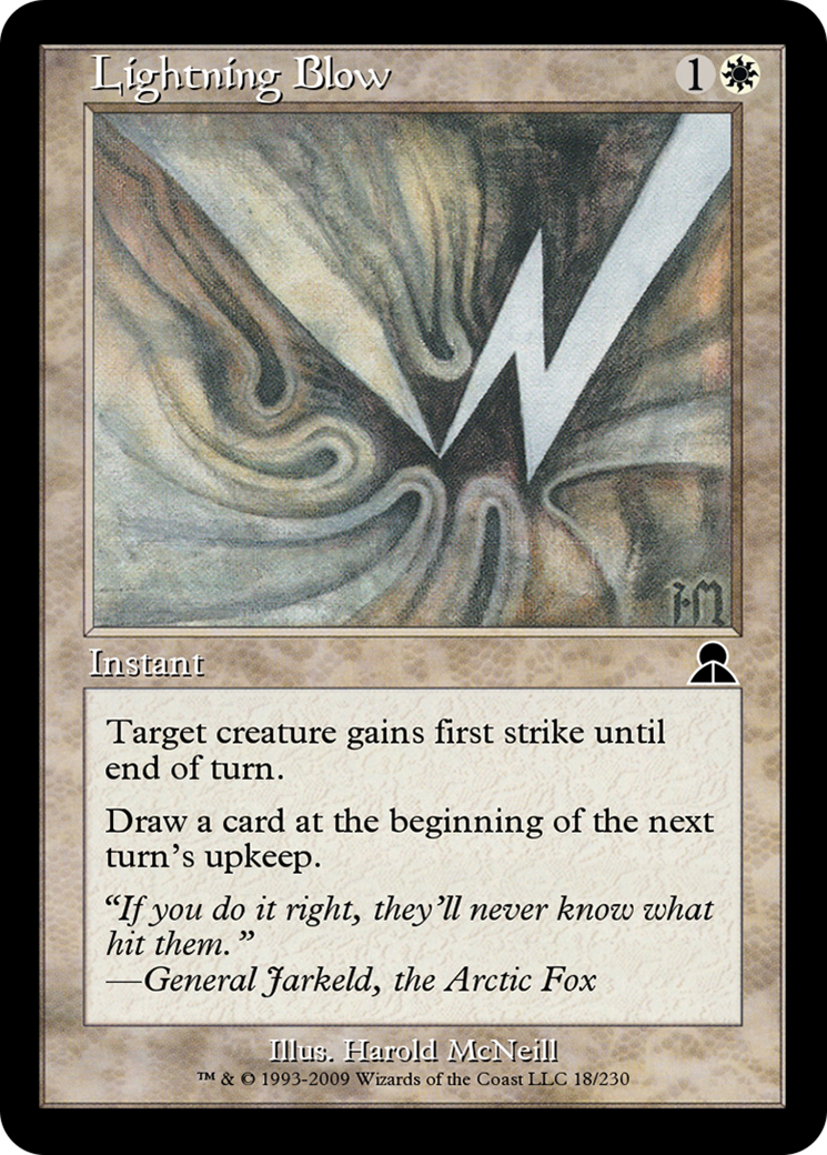 Lightning Blow (ME3-018) - Masters Edition III - Premium MTG Single from Wizards of the Coast - Just $0! Shop now at Game Crave Tournament Store