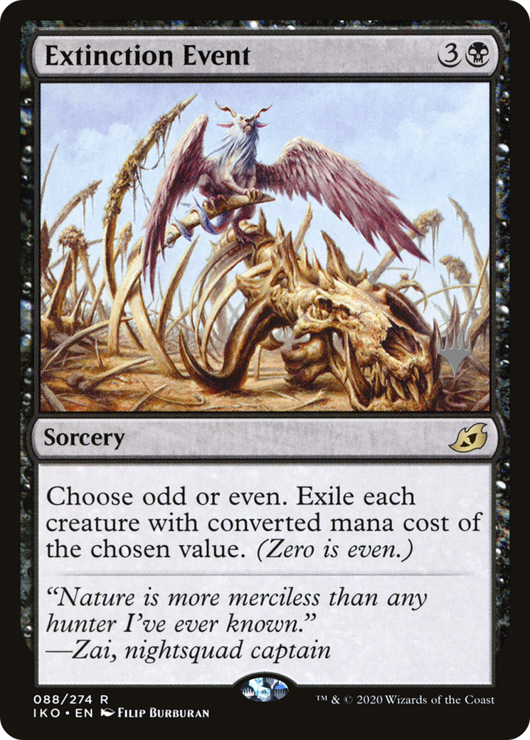 Extinction Event (PIKO-88P) - Ikoria: Lair of Behemoths Promos - Premium MTG Single from Wizards of the Coast - Just $0.20! Shop now at Game Crave Tournament Store