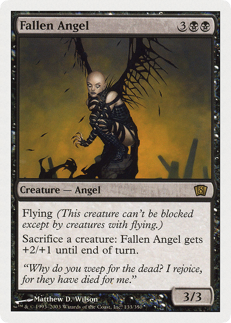Fallen Angel (8ED-133) - Eighth Edition - Premium MTG Single from Wizards of the Coast - Just $0.08! Shop now at Game Crave Tournament Store