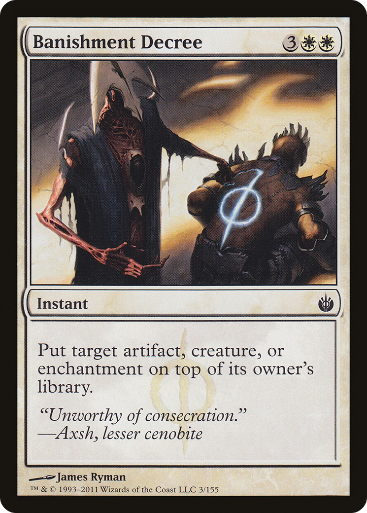 Banishment Decree (MBS-003) - Mirrodin Besieged Foil - Premium MTG Single from Wizards of the Coast - Just $0.08! Shop now at Game Crave Tournament Store