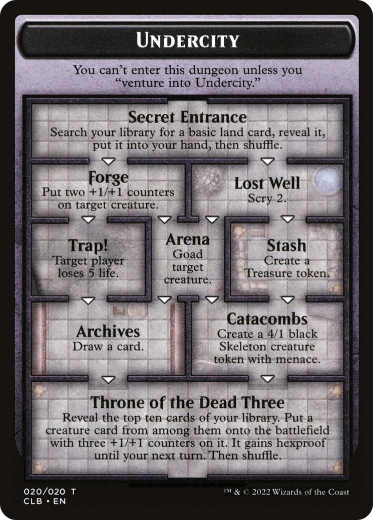 The Initiative // Undercity (TCLB-020) - Battle for Baldur's Gate Tokens - Premium MTG Single from Wizards of the Coast - Just $0! Shop now at Game Crave Tournament Store