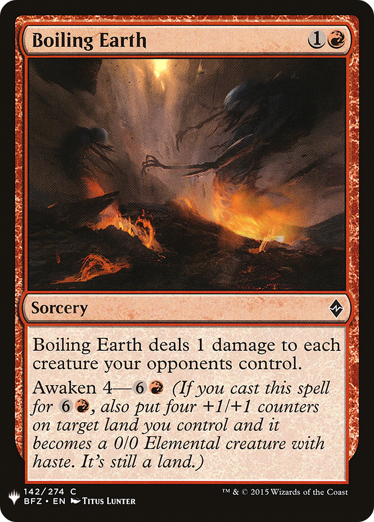 Boiling Earth (MB1-866) - Mystery Booster - Premium MTG Single from Wizards of the Coast - Just $0.08! Shop now at Game Crave Tournament Store