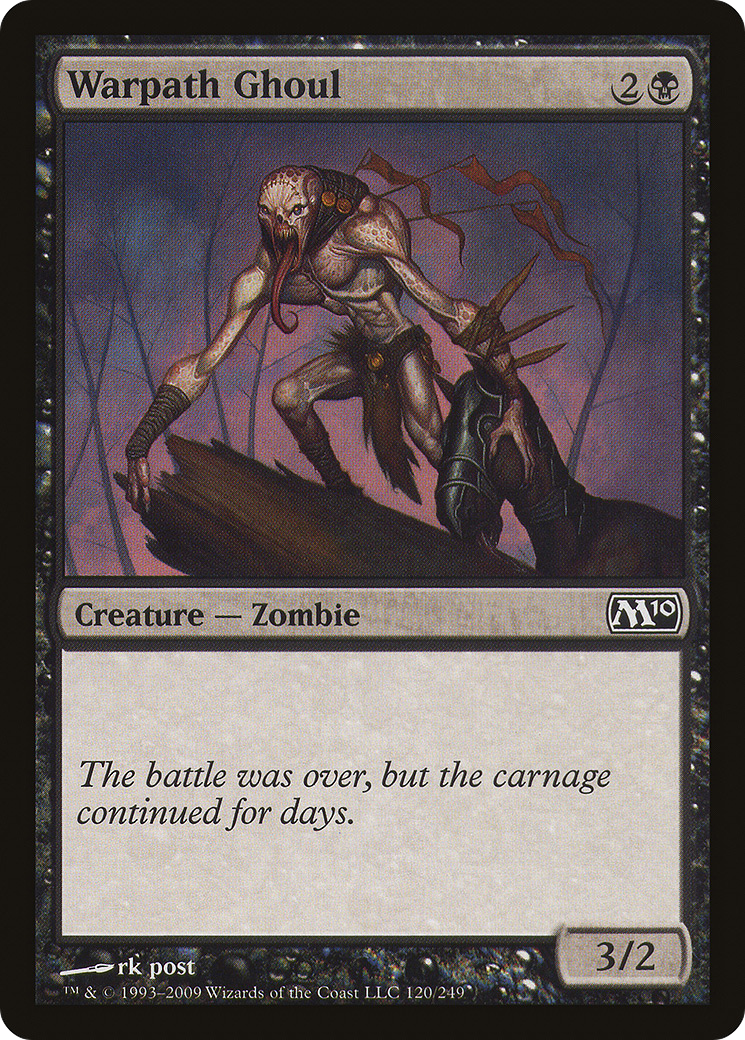 Warpath Ghoul (M10-120) - Magic 2010 Foil - Premium MTG Single from Wizards of the Coast - Just $0.25! Shop now at Game Crave Tournament Store