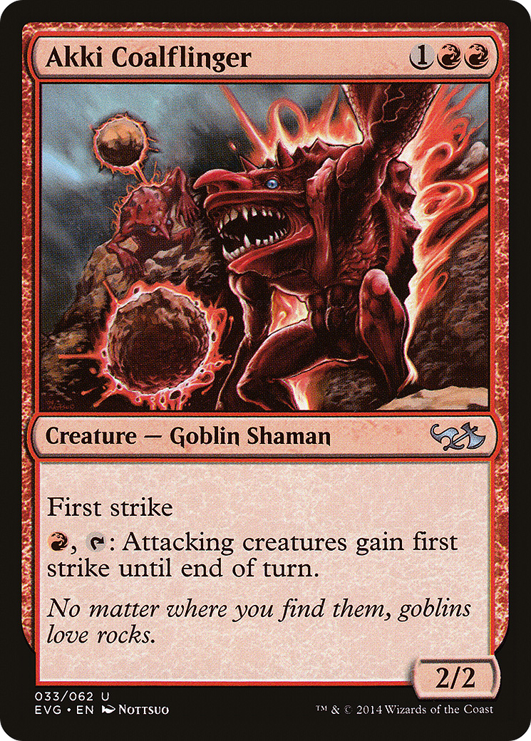 Akki Coalflinger (EVG-033) - Duel Decks Anthology: Elves vs. Goblins - Premium MTG Single from Wizards of the Coast - Just $0.25! Shop now at Game Crave Tournament Store