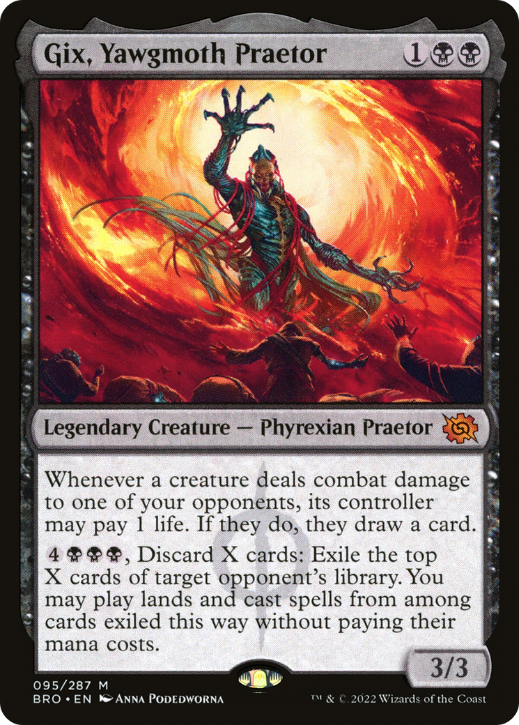 Gix, Yawgmoth Praetor (BRO-095) - The Brothers' War - Premium MTG Single from Wizards of the Coast - Just $1.07! Shop now at Game Crave Tournament Store