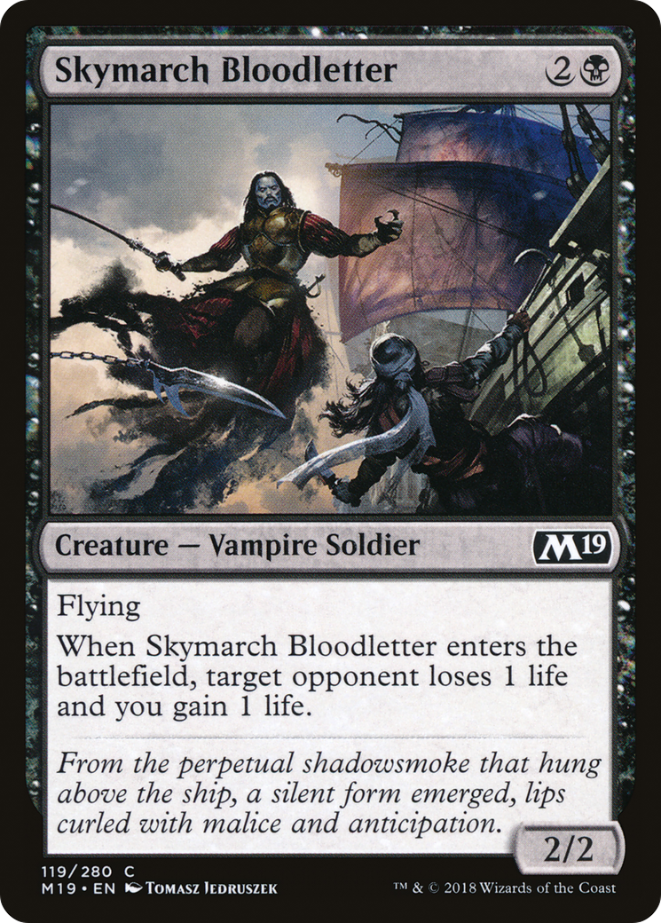 Skymarch Bloodletter (M19-119) - Core Set 2019 Foil - Premium MTG Single from Wizards of the Coast - Just $0.08! Shop now at Game Crave Tournament Store