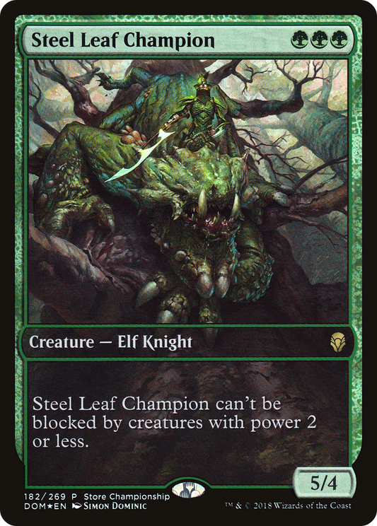 Steel Leaf Champion (PDOM-182) - Dominaria Promos Foil - Premium MTG Single from Wizards of the Coast - Just $0.21! Shop now at Game Crave Tournament Store