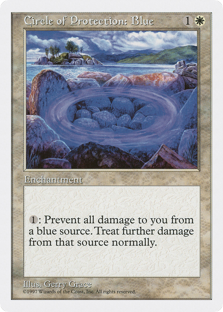 Circle of Protection: Blue (5ED-018) - Fifth Edition - Premium MTG Single from Wizards of the Coast - Just $0.08! Shop now at Game Crave Tournament Store