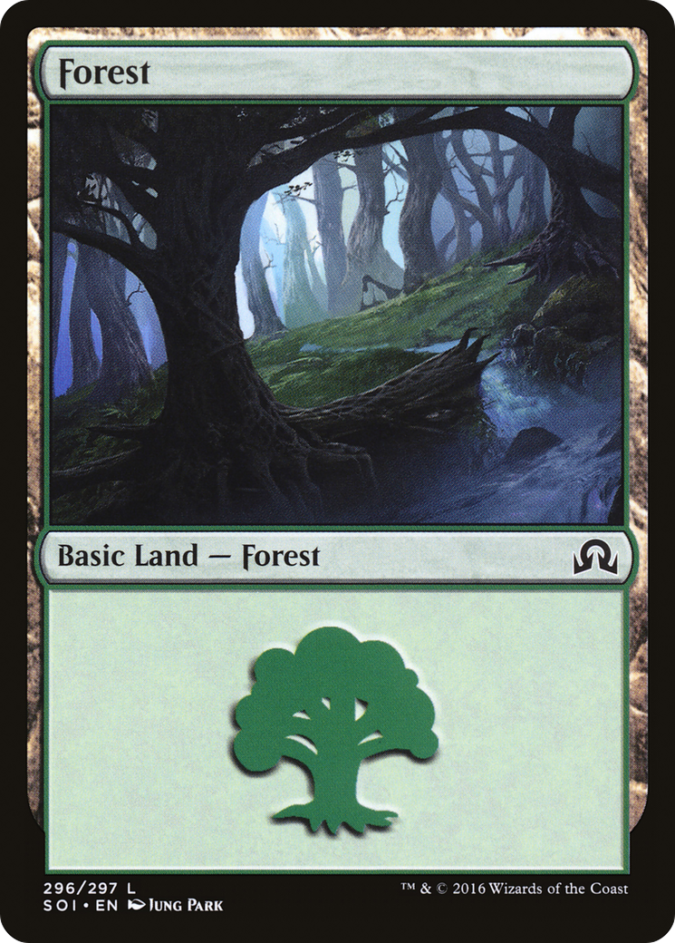 Forest (SOI-296) - Shadows over Innistrad Foil - Premium MTG Single from Wizards of the Coast - Just $0.14! Shop now at Game Crave Tournament Store