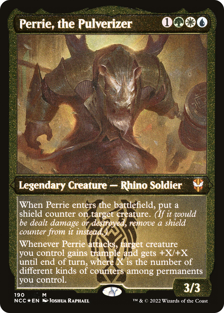 Perrie, the Pulverizer (NCC-190) - New Capenna Commander Etched Foil - Premium MTG Single from Wizards of the Coast - Just $0.08! Shop now at Game Crave Tournament Store