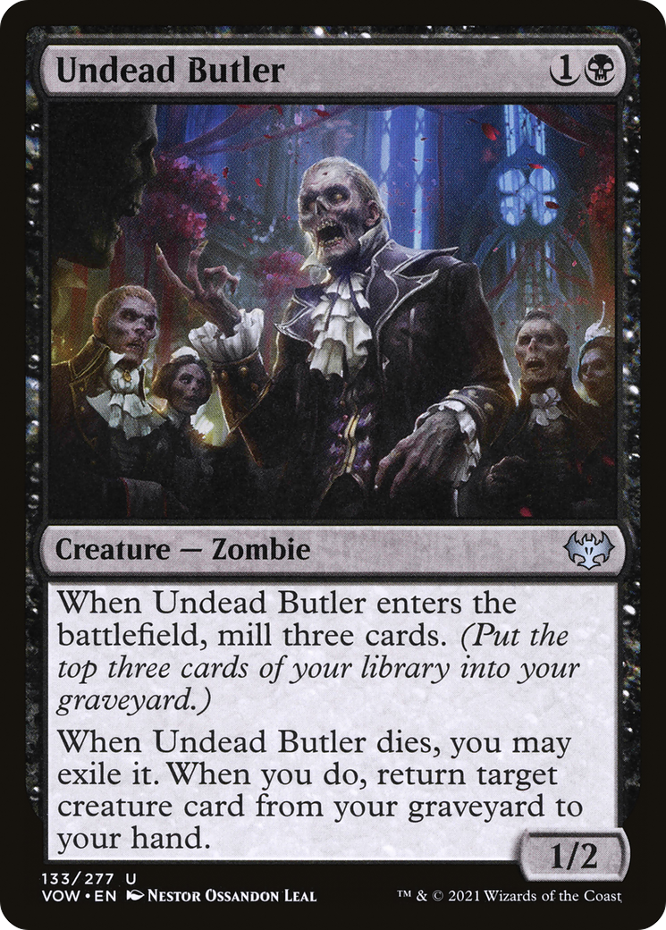 Undead Butler (VOW-133) - Innistrad: Crimson Vow - Premium MTG Single from Wizards of the Coast - Just $0.25! Shop now at Game Crave Tournament Store