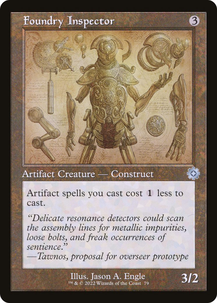 Foundry Inspector (BRR-079) - The Brothers' War Retro Artifacts Foil - Premium MTG Single from Wizards of the Coast - Just $0.37! Shop now at Game Crave Tournament Store