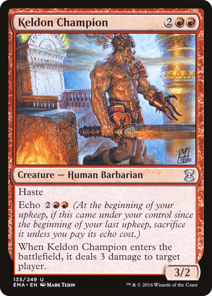Keldon Champion (EMA-135) - Eternal Masters - Premium MTG Single from Wizards of the Coast - Just $0.25! Shop now at Game Crave Tournament Store