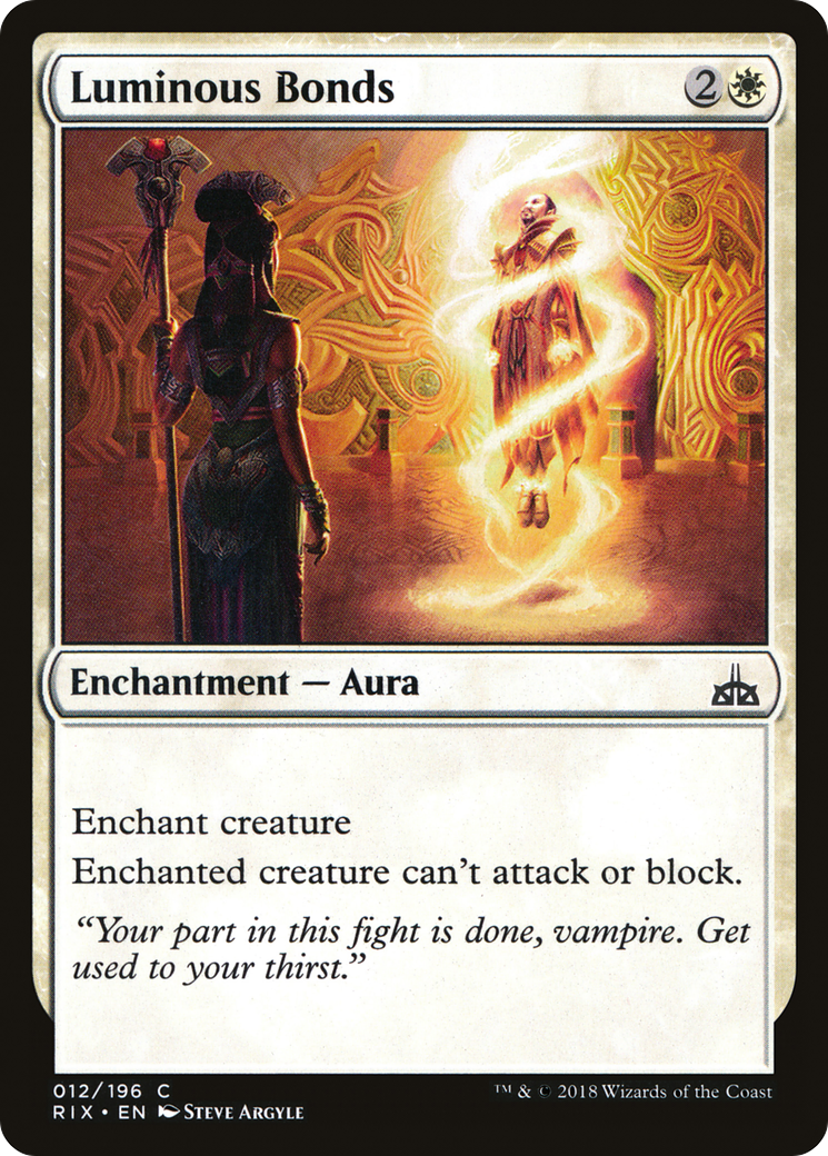 Luminous Bonds (RIX-012) - Rivals of Ixalan Foil - Premium MTG Single from Wizards of the Coast - Just $0.40! Shop now at Game Crave Tournament Store