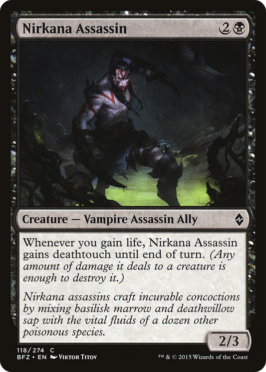 Nirkana Assassin (BFZ-118) - Battle for Zendikar - Premium MTG Single from Wizards of the Coast - Just $0.25! Shop now at Game Crave Tournament Store