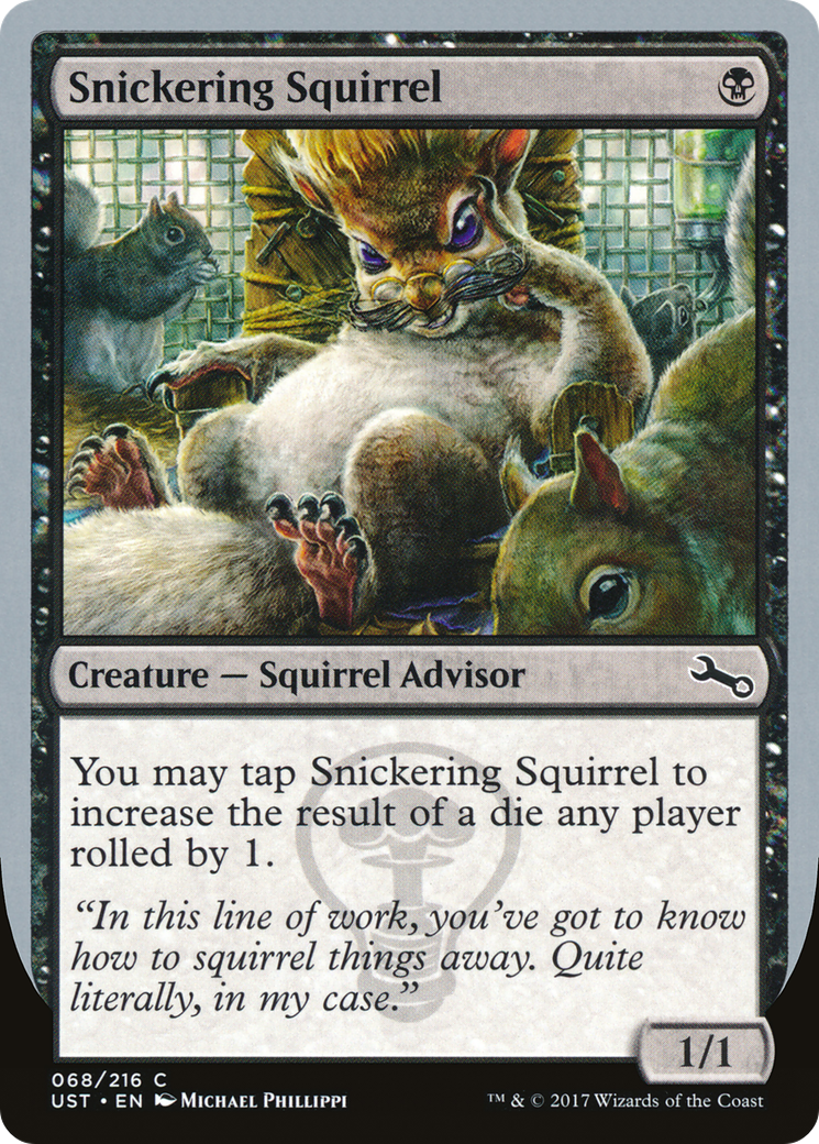 Snickering Squirrel (UST-068) - Unstable Foil - Premium MTG Single from Wizards of the Coast - Just $0.53! Shop now at Game Crave Tournament Store