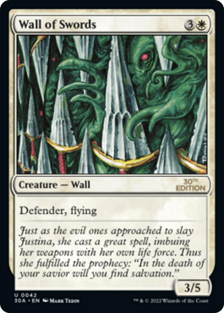 Wall of Swords (30A-042) - 30th Anniversary Edition - Premium MTG Single from Wizards of the Coast - Just $1.87! Shop now at Game Crave Tournament Store