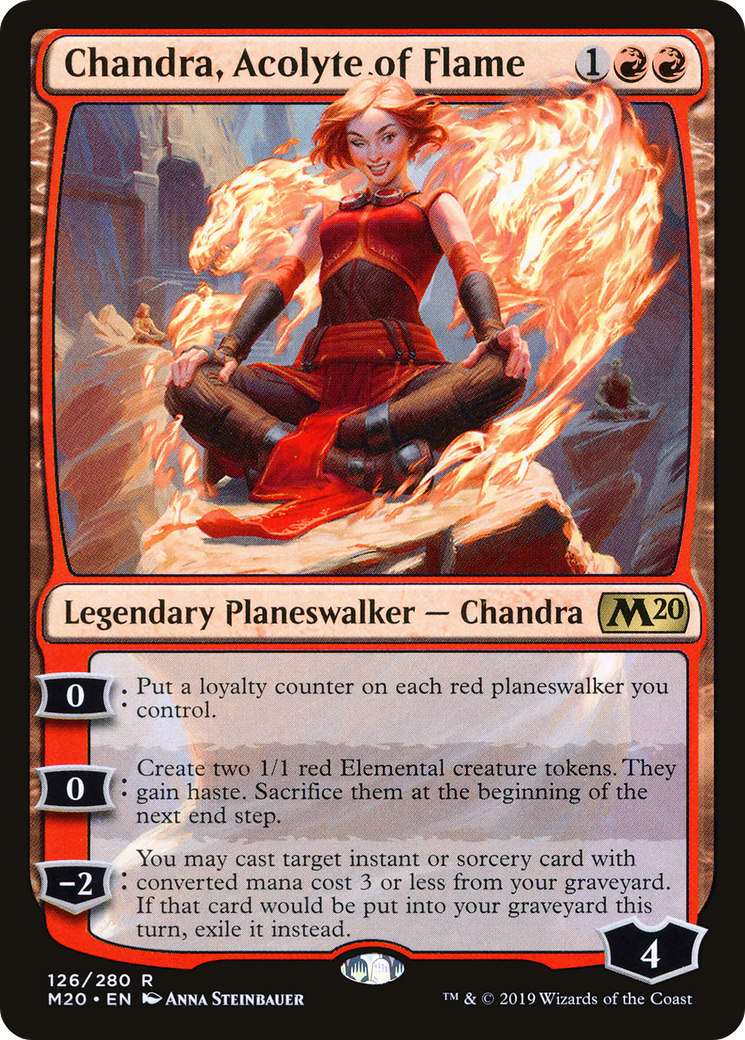 Chandra, Acolyte of Flame (M20-126) - Core Set 2020 Foil - Premium MTG Single from Wizards of the Coast - Just $0.57! Shop now at Game Crave Tournament Store